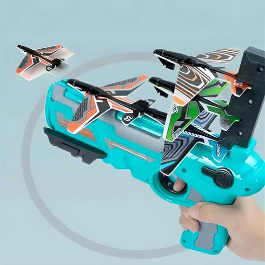 Airplane Launcher Toy Gun with Foam Glider