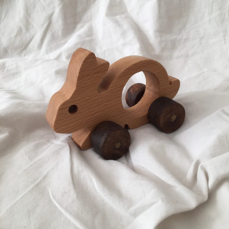 Wooden Rabbit Car